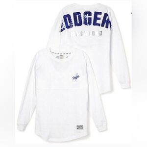 PINK Victoria Secret MLB Los Angeles Dodgers Sequin Sweater